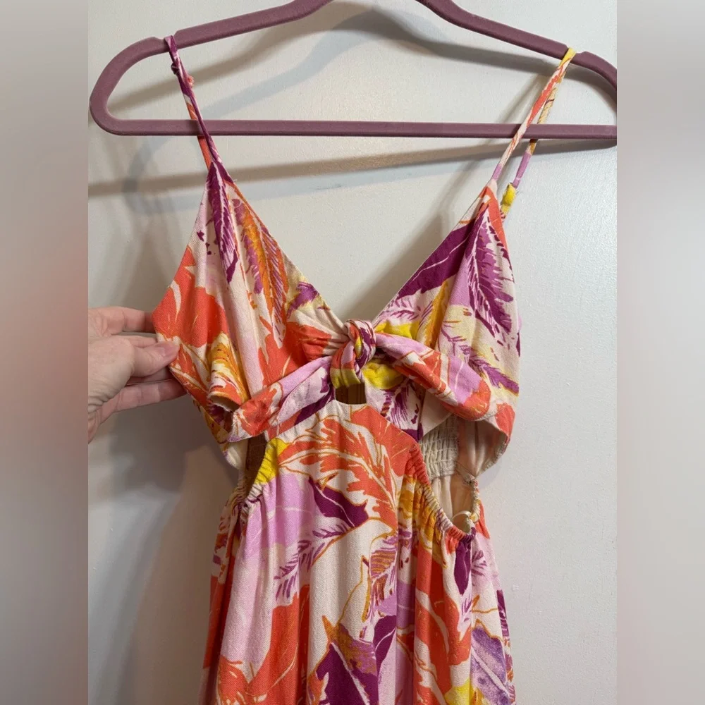 AQUA Linen Cut-Out Dress XS - Picture 8 of 16